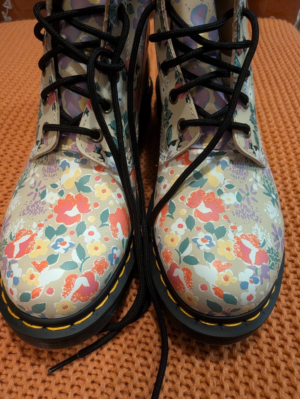 Doc Martens 1460 Floral Mash-Up Boots - Picture 5 of 8